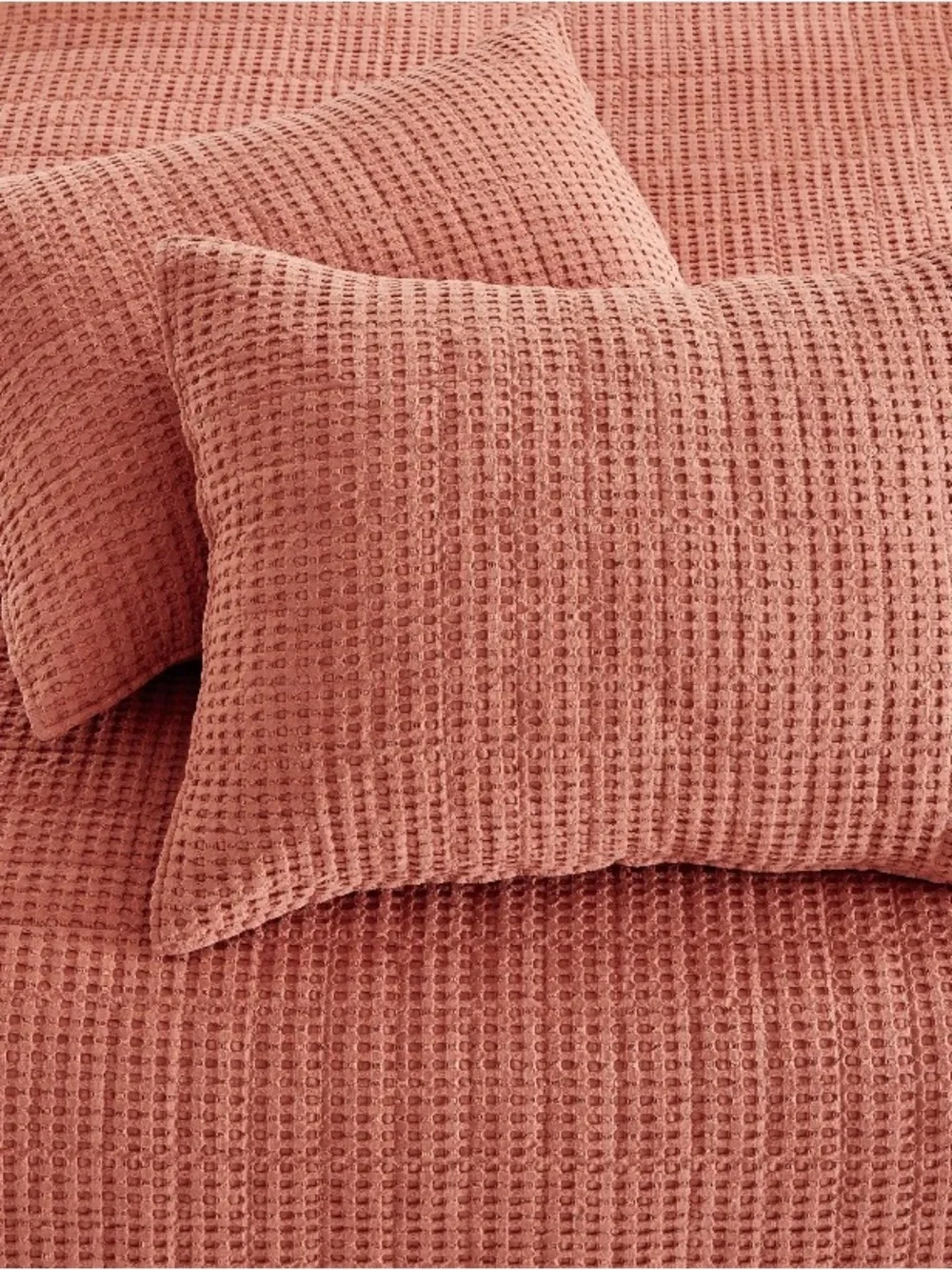 Levtex Home Mills Waffle ADOBE Quilt and Pillow Sham Set - 3 piece 106x92 inches